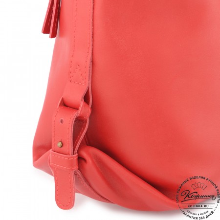  Женская кожаная сумка "Эмилия" (красная)